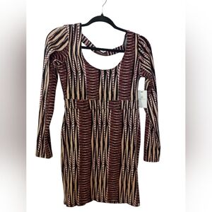 Volcom Women's Tribal Print Bodycon Fitted Dress SZ Small NWT